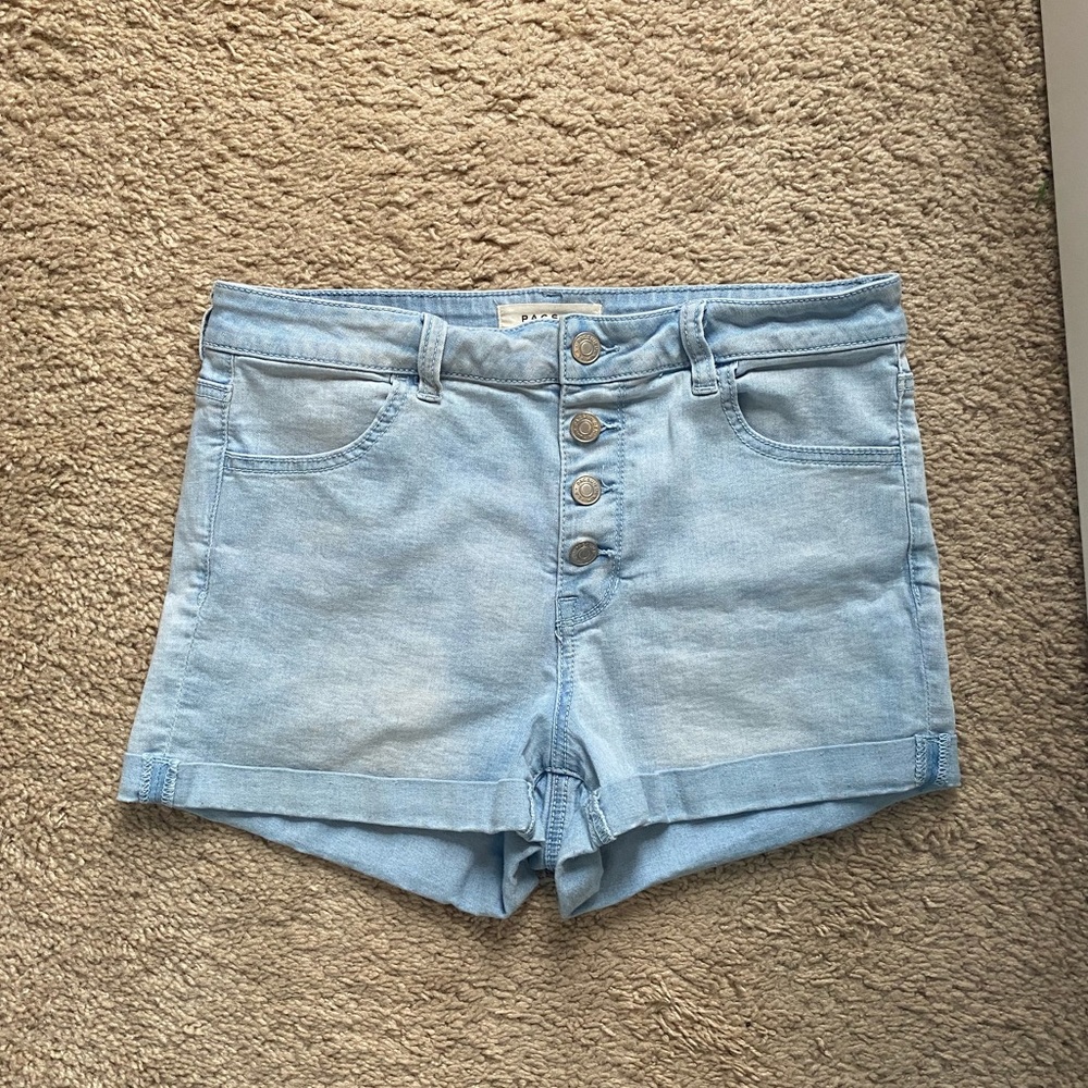 Pacsun light wash denim shorts
